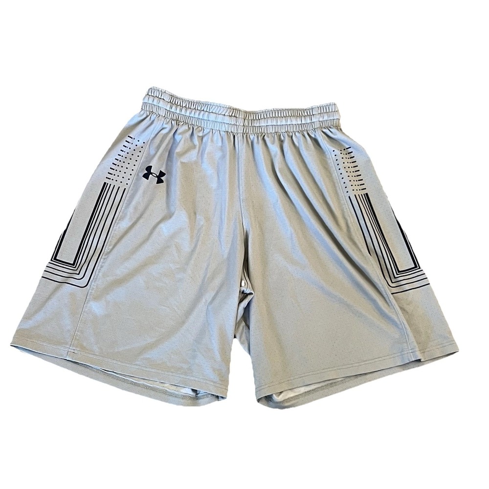 Under Armour Boys Athletic Shorts Youth Medium Gray Basketball Training